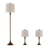 Hastings Home Hastings Home Flared Trumpet Lamps- Set of 3, Bronze 812501IEW